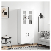 vidaXL Skříň highboard lesklá bílá 69,5 x 34 x 180 cm kompozitní dřevo