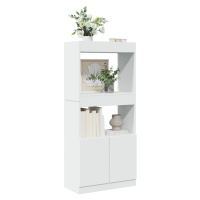 vidaXL Skříň highboard bílá 63 x 33 x 140 cm kompozitní dřevo