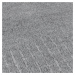 Flair Rugs koberce Kusový ručně tkaný koberec Tuscany Textured Wool Border Grey Marl - 160x230 c