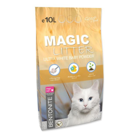 Podestýlka Magic Litter Bentonite Ultra White Baby Powder 10L MAGIC CAT