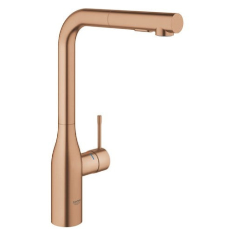 Dřezová baterie Grohe Essence New s vytahovací sprškou Brushed Warm Sunset 30270DL0