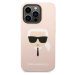 Kryt pro iPhone 14 Pro Max Karl Lagerfeld Silicone Karl Head - růžový