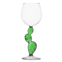 Pohár na víno kaktus zelený