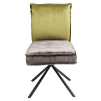 KARE Design Zelenošedá čalouněná jídelní židle Chelsea