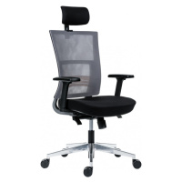 ANTARES kancelářská židle NEXT PDH, šedá síťovina, šedá látka