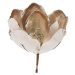 Umělá magnolie na klipu zlatá, 22 x 20 cm