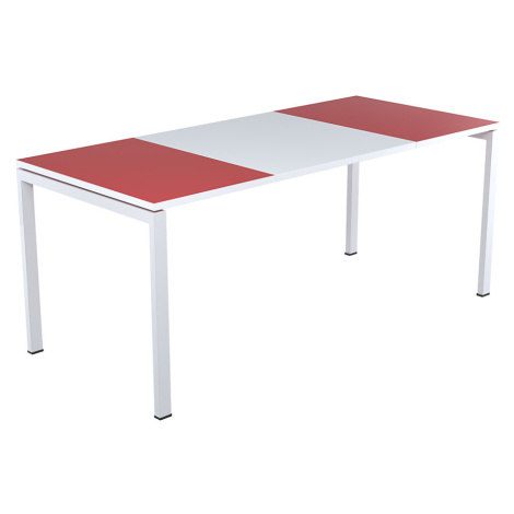 Paperflow Psací stůl easyDesk®, šířka 1800 mm, červená