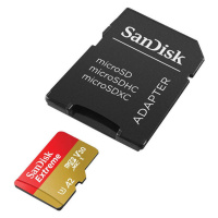 SanDisk Paměťová karta SANDISK EXTREME microSDXC 256 GB 190/130 MB/s UHS-I U3 (SDSQXAV-256G-GN6M