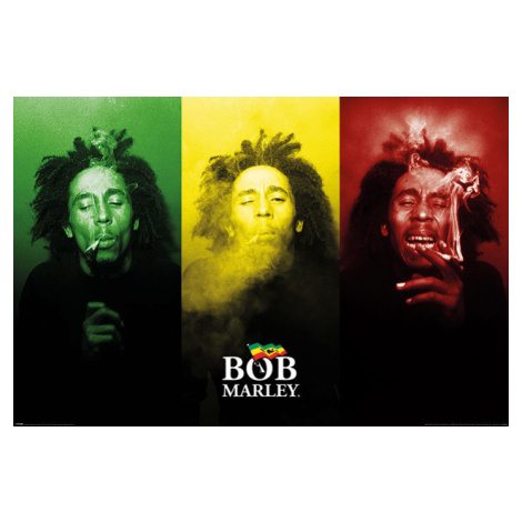 Plakát, Obraz - Bob Marley - Tricolour Smoke, (91.5 x 61 cm) Pyramid