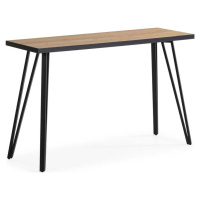 Černý/přírodní konzolový stolek s deskou v dubovém dekoru 60x120 cm Sindi – Marckeric