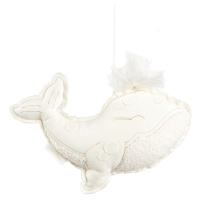 Cotton & Sweets Závěsná dekorace velryba vanilka 40x25x8cm