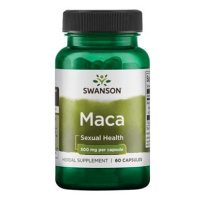 Swanson Maca Extrakt (řeřicha peruánská), 500 mg, 60 rostlinných kapslí
