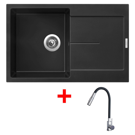 Sinks ULTIMA 790 Pureblack + ELASTA S nerez/černá