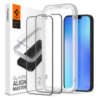 Spigen tR Align Master tvrzené sklo 2ks iPhone 13/13 Pro černé