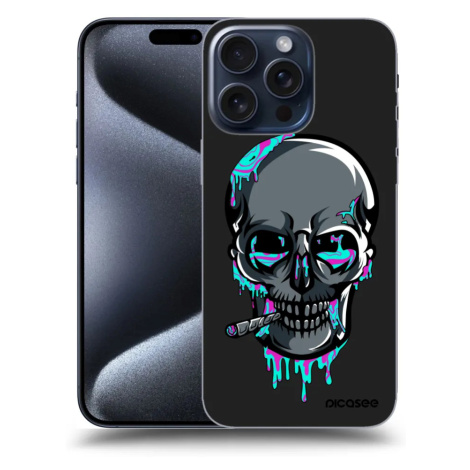 Silikonový černý obal pro Apple iPhone 16 Pro Max - EARTH - Lebka 3.0