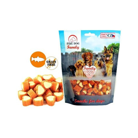 Fine Dog family lososová srdíčka 200 g