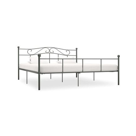 Rám postele šedý kov 180x200 cm SHUMEE