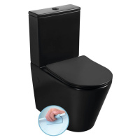 Sapho PACO RIMLESS WC kombi mísa s nádržkou, spodní/zadní odpad, černá mat