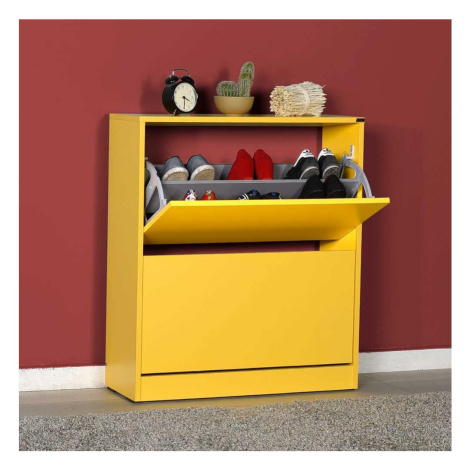 Adore Furniture Botník 84x73 cm žlutá