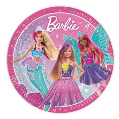 Talíře papírové Barbie Fantasy 23 cm 8 ks Procos