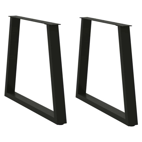 vidaXL Nohy k jídelnímu stolu ve tvaru V, 2 ks, černé, 80 x (72-73,3) cm, ocel