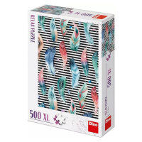 DINO Puzzle XL 500 dílků Pírka relax 47x66cm skládačka