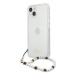 Guess GUHCP13SKPSWH hard silikonové pouzdro iPhone 13 Mini 5.4" transparent White Pearl