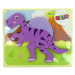 mamido Dřevěné puzzle dinosaurus Corythosaurus Spinosaurus fialové