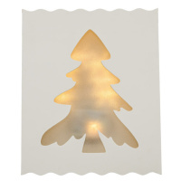 LED vánoční lampa v rámečku TREE 29,5 cm bílá