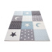Kusový vzorovaný koberec DIAMOND - BLU STARS 120x170 cm Multidecor Rozměr: 120x170 cm