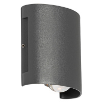 Venkovní nástěnné svítidlo tmavě šedé včetně LED 2-svícení IP54 - Silly