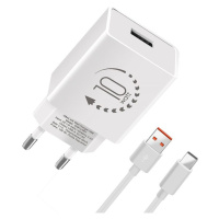 Nabíječka OBAL:ME USB-A 10W + USB-A/USB-C kabel 1m bílá