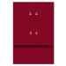 BISLEY LateralFile™ Lodge, se 4 uzamykatelnými boxy a 2 zásuvkami, výška vždy 375 mm, kardinálov