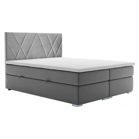 Boxspringová postel ORA šedá 160 x 200 cm,Boxspringová postel ORA šedá 160 x 200 cm Tempo Kondela