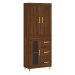 vidaXL Skříň highboard hnědý dub 69,5 x 34 x 180 cm kompozitní dřevo