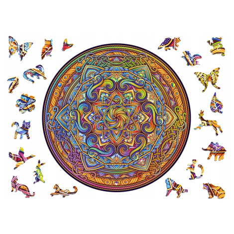 Puzzle Dřevěné pro dospělé Mandala Dokonalá Harmonie XXL dárek Wood