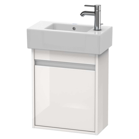 Duravit Ketho - Umyvadlová skříňka 55x45x23 cm, 1 dvířka, panty vpravo, lesklá bílá KT6629R2222