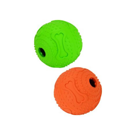 Hračka pes míč s otvorem na krmivo oranžová 6,5cm Trixie