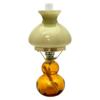 Floriánova huť Petrolejová lampa ZUZANA 43 cm amber