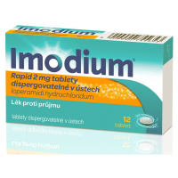 Imodium RAPID 2 mg tablety dispergovatelné v ústech 12 ks