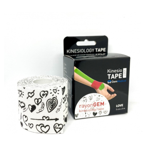 GM rayon kinesiology tape hedvábný 5 cm x 5 m love