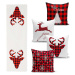 Sada 4 vánočních povlaků na polštář a běhounu na stůl Minimalist Cushion Covers Christmas Tartan