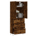 vidaXL Skříň highboard kouřový dub 69,5 x 34 x 180 cm kompozitní dřevo