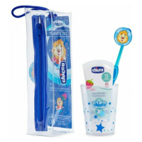 CHICCO Set péče o zuby Travel modrý, 3r+