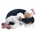 Llorens 74050 NEW BORN - realistická panenka miminko se zvuky a měkkým látkovým tělem - 42