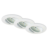 BRILONER 3ks sada LED vestavné svítidlo, pr. 8,2 cm, 4,8 W, bílé BRI 7209-036