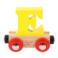 Bigjigs Rail Vagónek dřevěné vláčkodráhy - Písmeno E