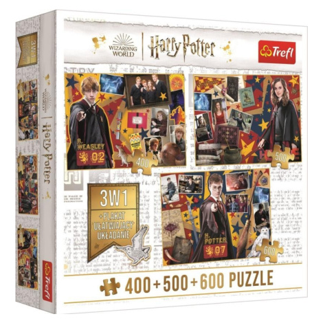 Trefl Puzzle Harry Potter: Ron, Hermiona a Harry 400 + 500 + 600 dílků