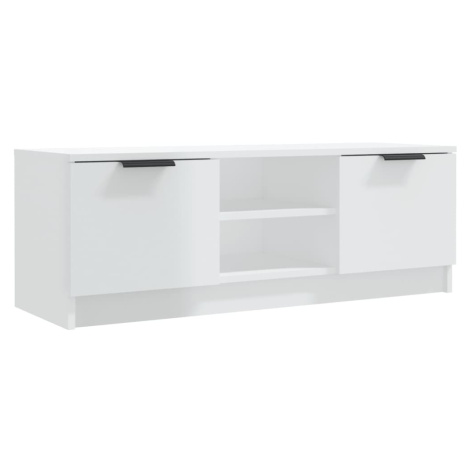 vidaXL TV skříňka bílá vysoký lesk 102 x 35 x 36,5 cm kompozitní dřevo