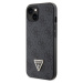 Guess PU 4G Strass Triangle Metal Logo kryt iPhone 15 černý
